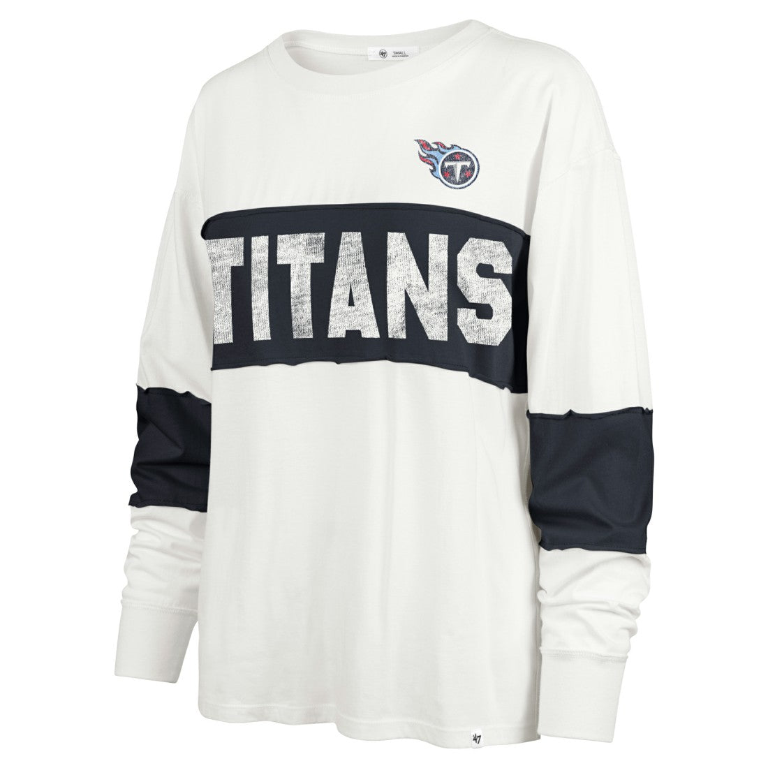 Tennessee Titans '47 Women's Clubhouse Pride Taylor Long Sleeve T-Shirt - Cream T-shirts