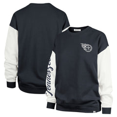 Tennessee Titans '47 Women's Double Header Rise Andie Pullover Sweatshirt - Navy Pullover