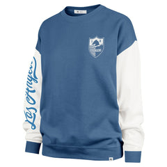 Los Angeles Chargers '47 Women's Double Header Rise Andie Pullover Sweatshirt - Powder Blue Pullover