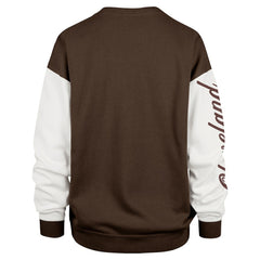 Cleveland Browns '47 Women's Double Header Rise Andie Pullover Sweatshirt - Brown Pullover