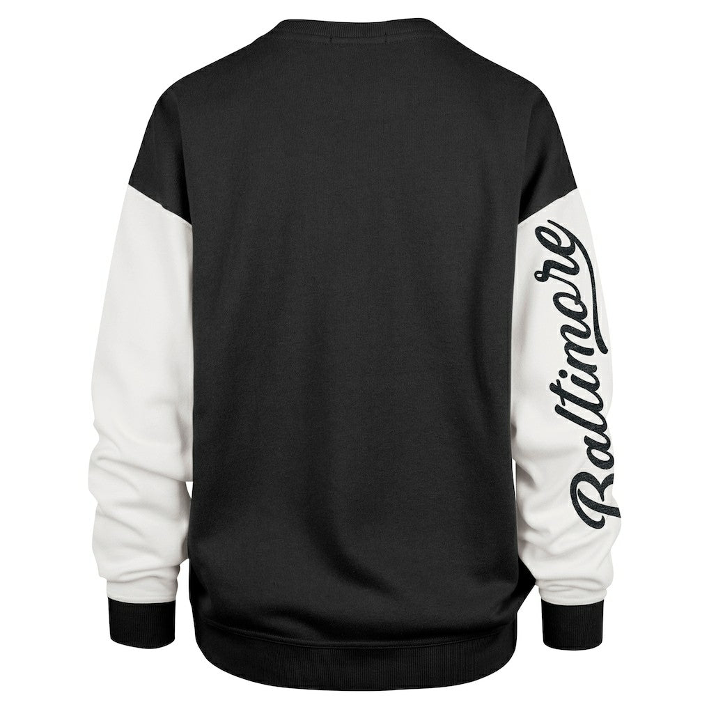 Baltimore Ravens '47 Women's Double Header Rise Andie Pullover Sweatshirt - Black Pullover