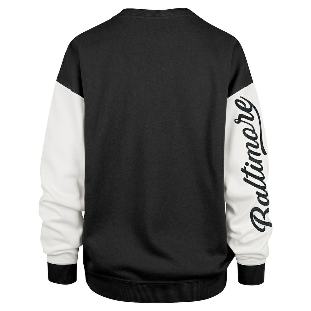 Baltimore Ravens '47 Women's Double Header Rise Andie Pullover Sweatshirt - Black Pullover