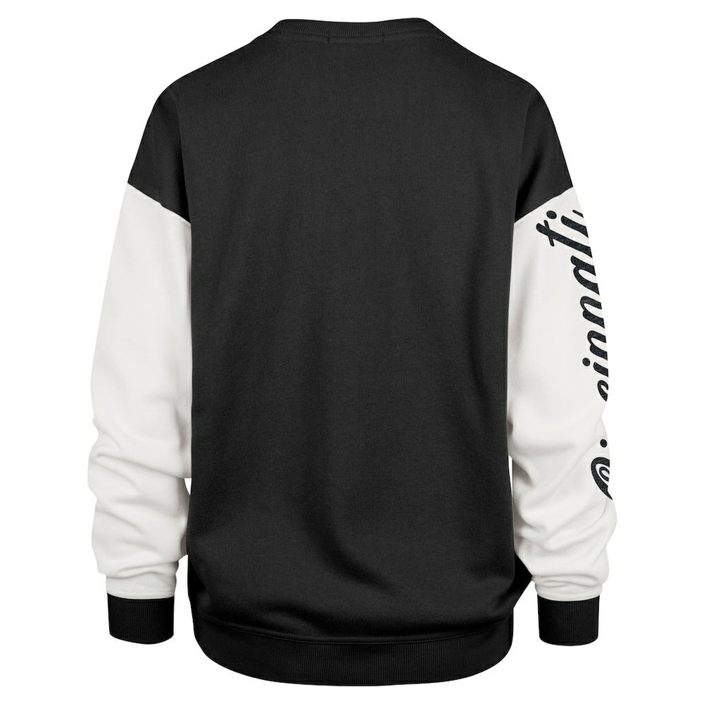 Cincinnati Bengals '47 Women's Double Header Rise Andie Pullover Sweatshirt - Black Pullover