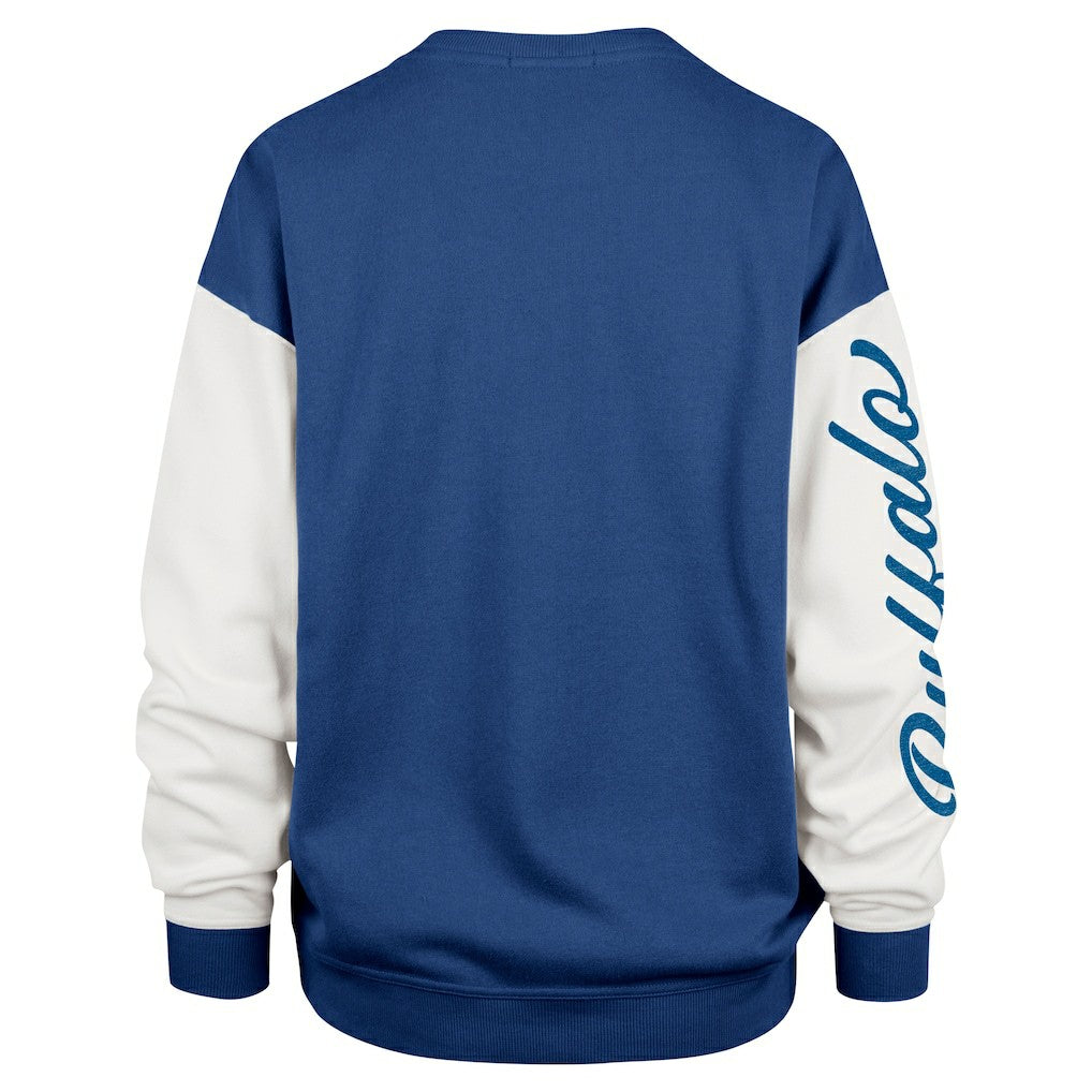 Buffalo Bills '47 Women's Double Header Rise Andie Pullover Sweatshirt - Royal Pullover