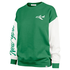 New York Jets '47 Women's Double Header Rise Andie Pullover Sweatshirt - Green Pullover