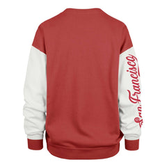 San Francisco 49ers '47 Women's Double Header Rise Andie Pullover Sweatshirt - Scarlet Pullover