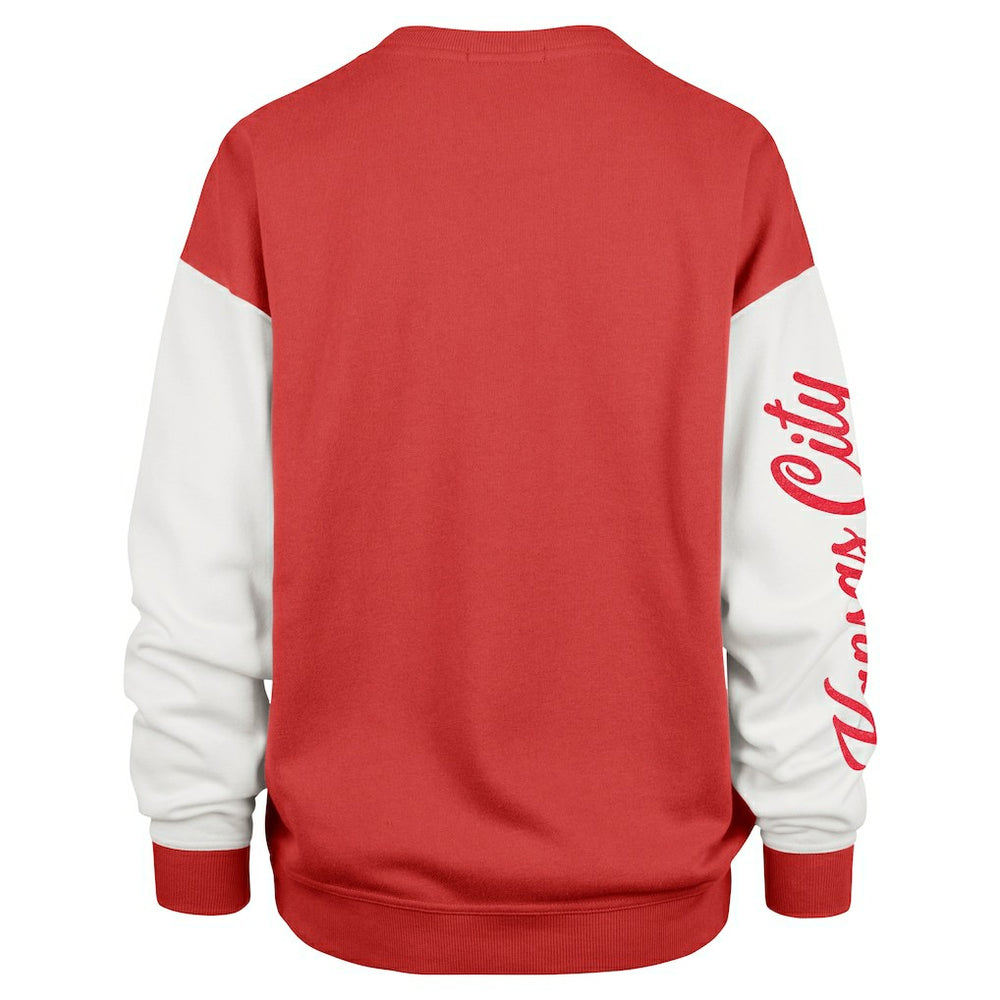 Kansas City Chiefs '47 Women's Double Header Rise Andie Pullover Sweatshirt - Red Pullover