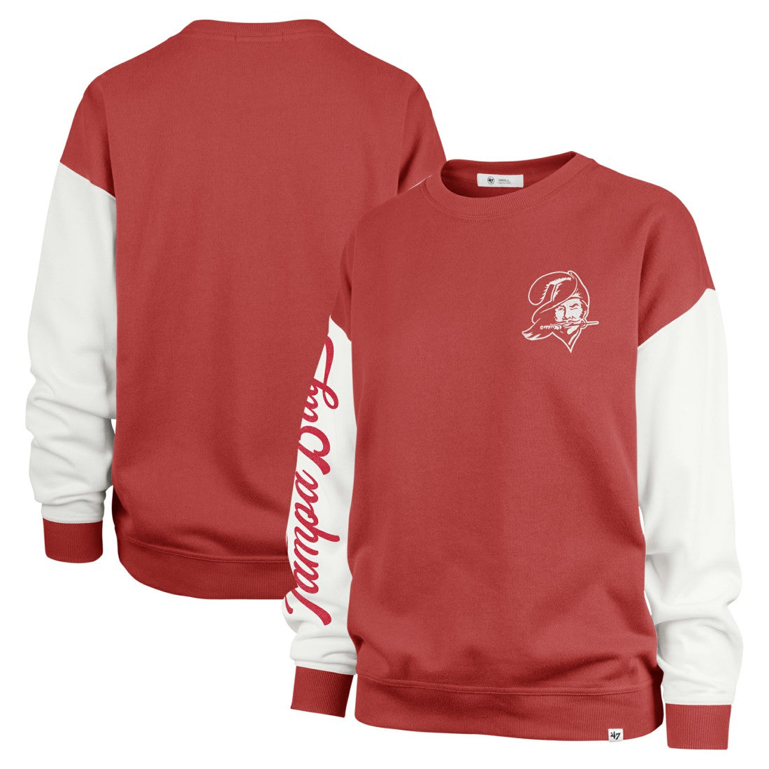 Tampa Bay Buccaneers '47 Women's Double Header Rise Andie Pullover Sweatshirt - Red Pullover