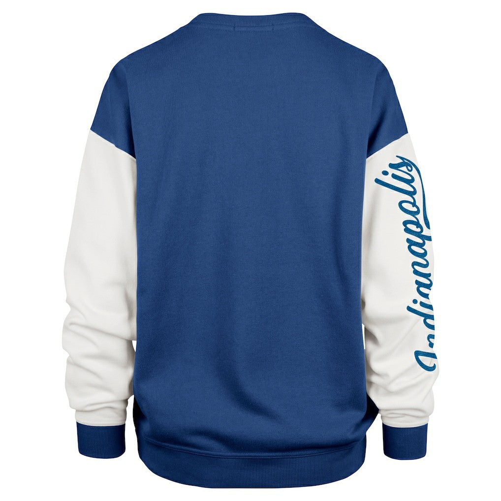 Indianapolis Colts '47 Women's Double Header Rise Andie Pullover Sweatshirt - Royal Pullover