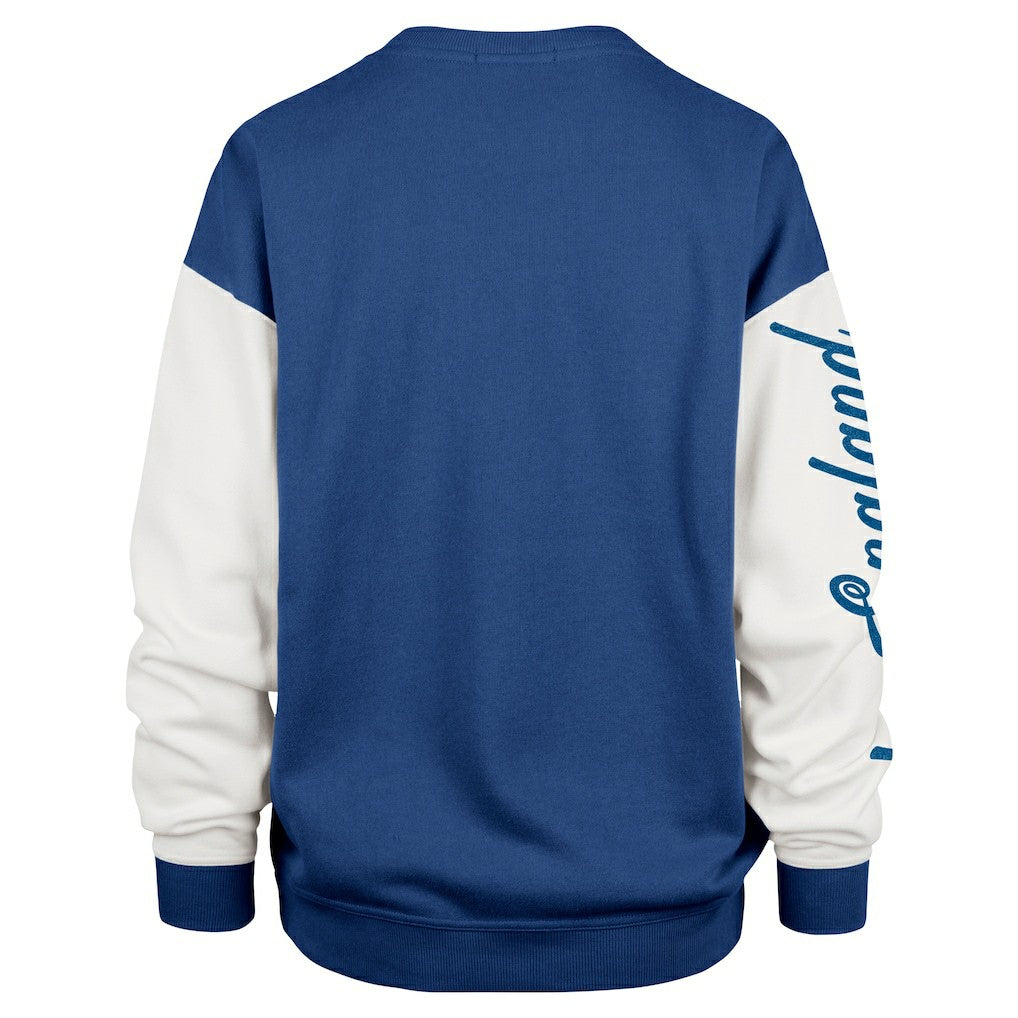 New England Patriots '47 Women's Double Header Rise Andie Pullover Sweatshirt - Navy Pullover
