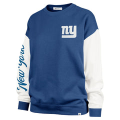 New York Giants '47 Women's Double Header Rise Andie Pullover Sweatshirt - Royal Pullover