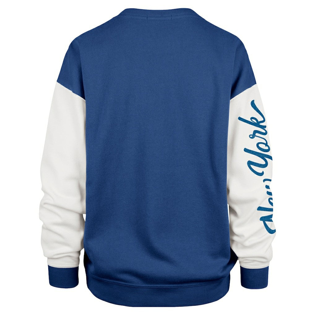 New York Giants '47 Women's Double Header Rise Andie Pullover Sweatshirt - Royal Pullover