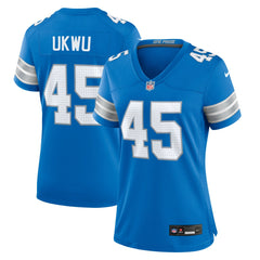 Isaac Ukwu Detroit Lions Women's Game Jersey - Blue Jerseys