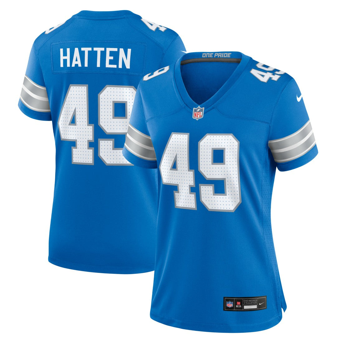 Hogan Hatten Detroit Lions Women's Game Jersey - Blue Jerseys