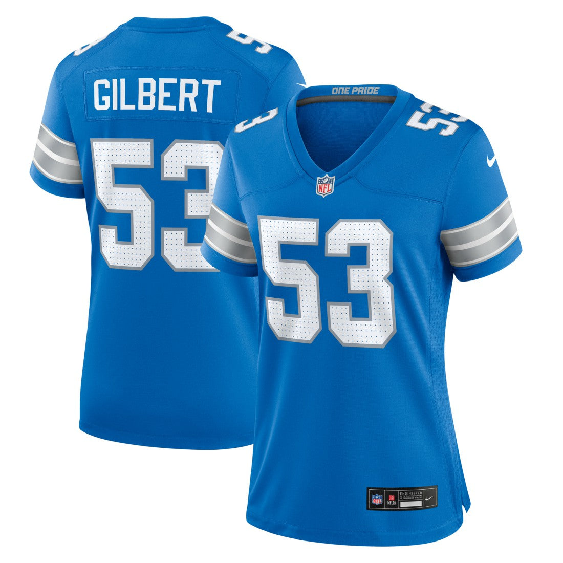 DaRon Gilbert Detroit Lions Women's Game Jersey - Blue Jerseys