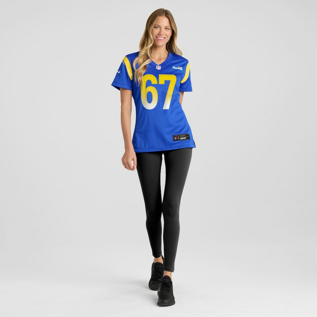 Justin Dedich Los Angeles Rams Women's Game Jersey - Royal Jerseys
