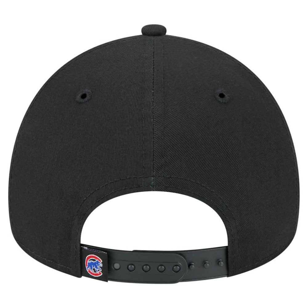 Chicago Cubs New Era 9FORTY A-Frame Adjustable Hat - Black Hats
