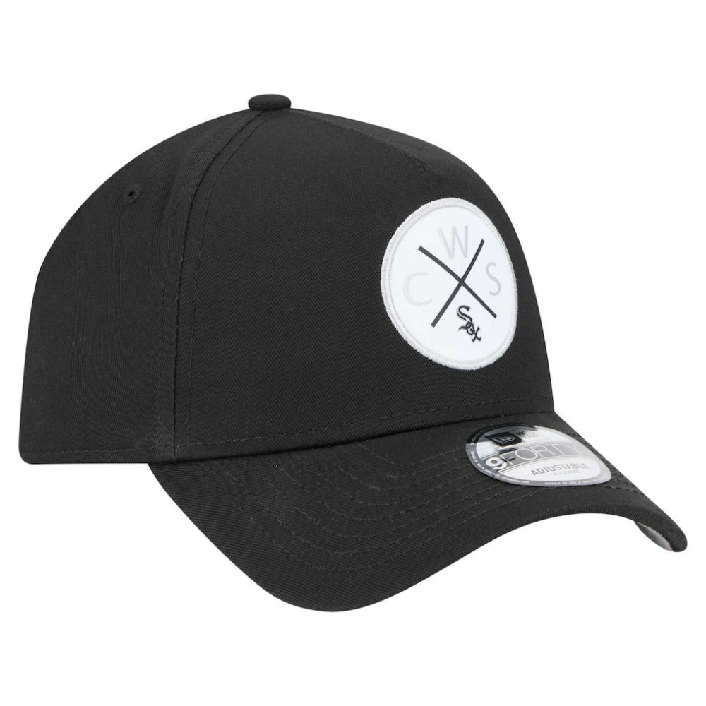 Chicago White Sox New Era 9FORTY A-Frame Adjustable Hat - Black Hats