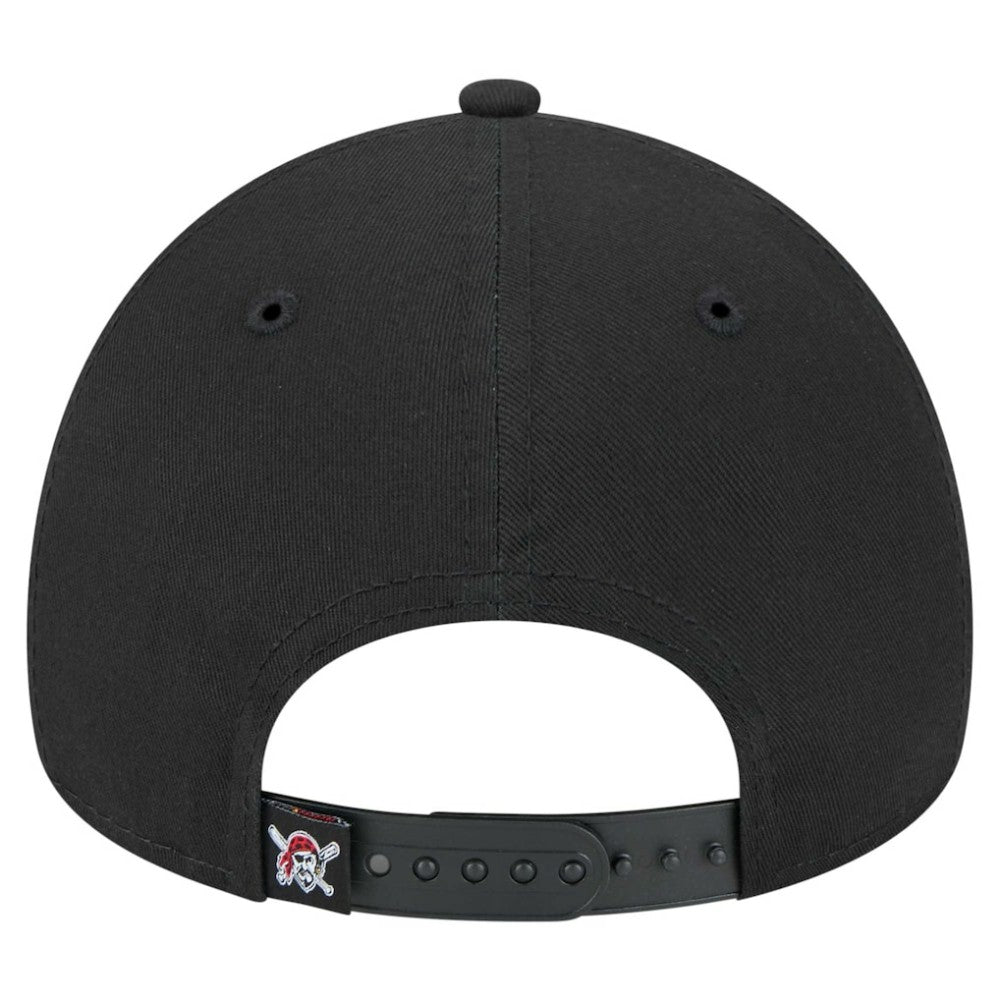 Pittsburgh Pirates New Era 9FORTY A-Frame Adjustable Hat - Black Hats