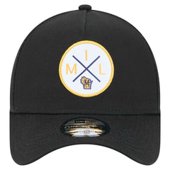 Milwaukee Brewers New Era 9FORTY A-Frame Adjustable Hat - Black Hats
