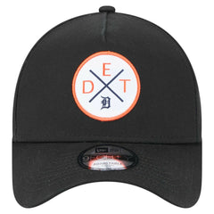 Detroit Tigers New Era 9FORTY A-Frame Adjustable Hat - Black Hats