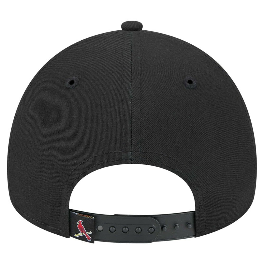 St. Louis Cardinals New Era 9FORTY A-Frame Adjustable Hat - Black Hats
