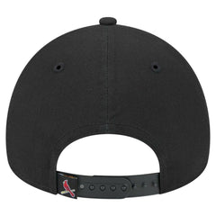 St. Louis Cardinals New Era 9FORTY A-Frame Adjustable Hat - Black Hats