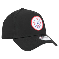 Texas Rangers New Era 9FORTY A-Frame Adjustable Hat - Black Hats