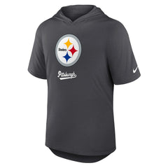 Pittsburgh Steelers Tri-Blend Performance Hoodie T-Shirt - Anthracite Hoodies