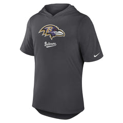Baltimore Ravens Tri-Blend Performance Hoodie T-Shirt - Anthracite Hoodies