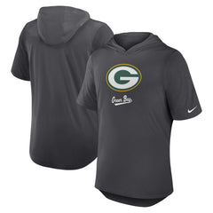 Green Bay Packers Tri-Blend Performance Hoodie T-Shirt - Anthracite Hoodies