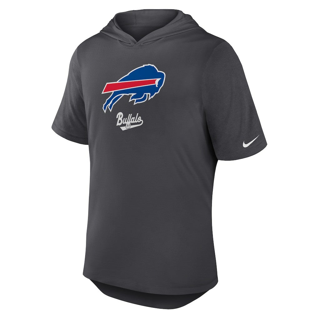 Buffalo Bills Tri-Blend Performance Hoodie T-Shirt - Anthracite Hoodies