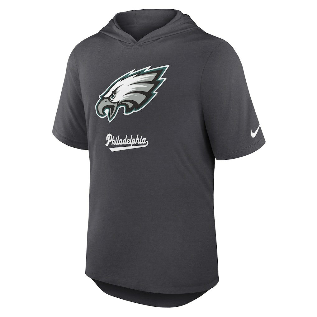 Philadelphia Eagles Tri-Blend Performance Hoodie T-Shirt - Anthracite Hoodies