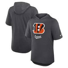 Cincinnati Bengals Tri-Blend Performance Hoodie T-Shirt - Anthracite Hoodies