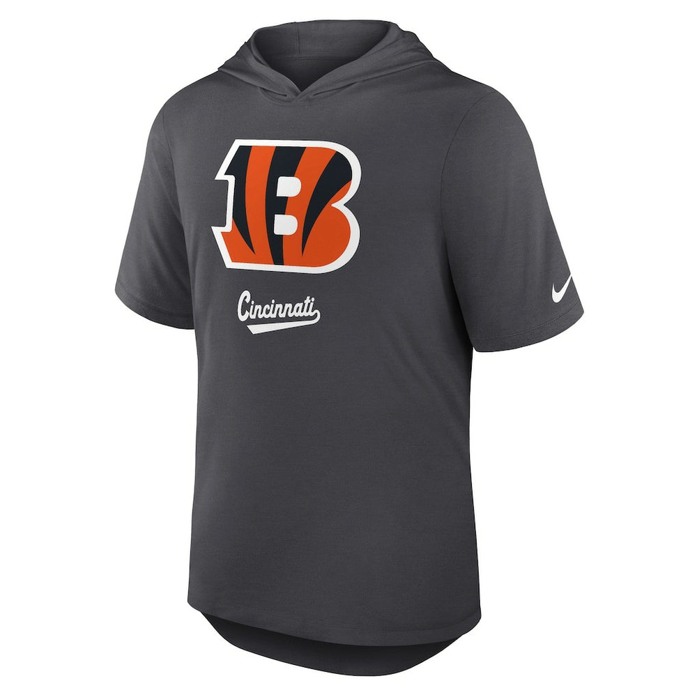 Cincinnati Bengals Tri-Blend Performance Hoodie T-Shirt - Anthracite Hoodies