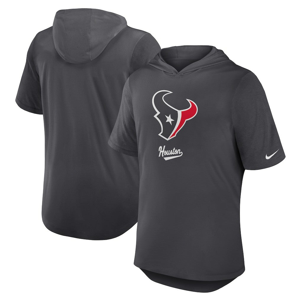 Houston Texans Tri-Blend Performance Hoodie T-Shirt - Anthracite Hoodies