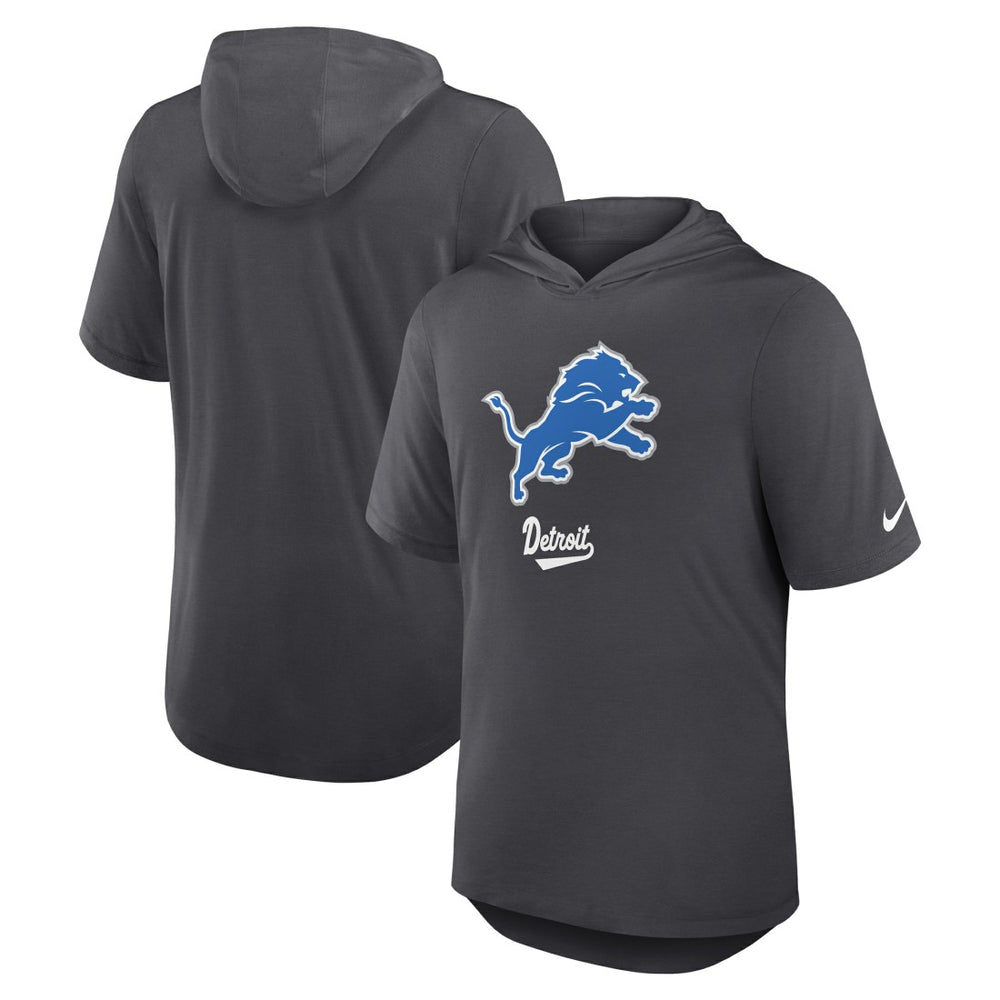 Detroit Lions Tri-Blend Performance Hoodie T-Shirt - Anthracite Hoodies