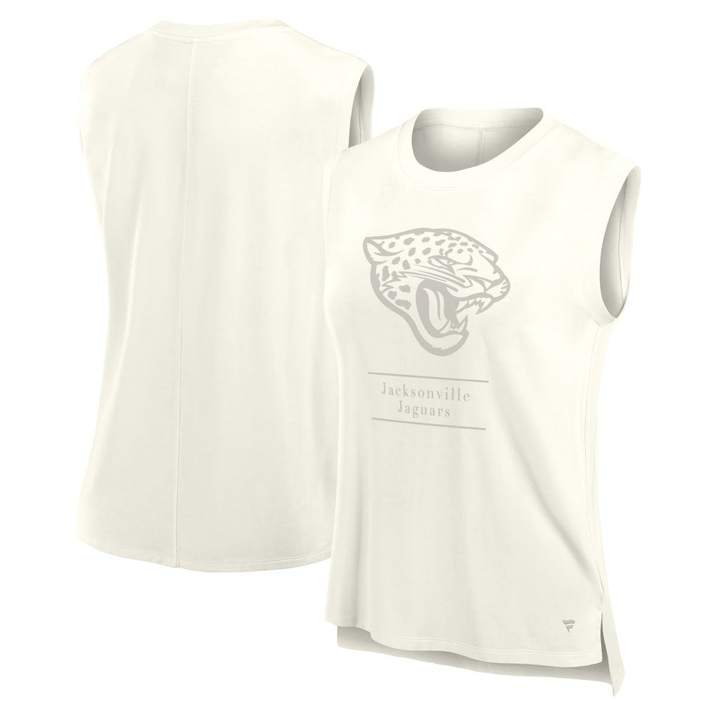 Jacksonville Jaguars Women's Studio Embrace Tank Top - Cream Tops