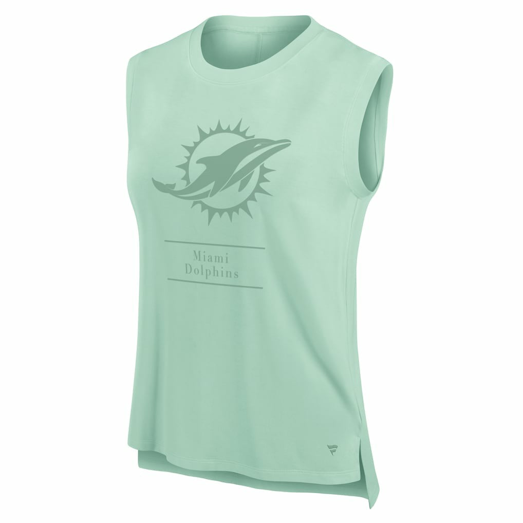 Miami Dolphins Women's Studio Embrace Tank Top - Mint Tops