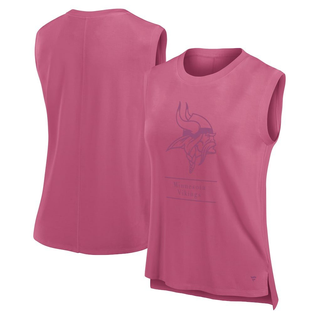 Minnesota Vikings Women's Studio Embrace Tank Top - Pink Tops