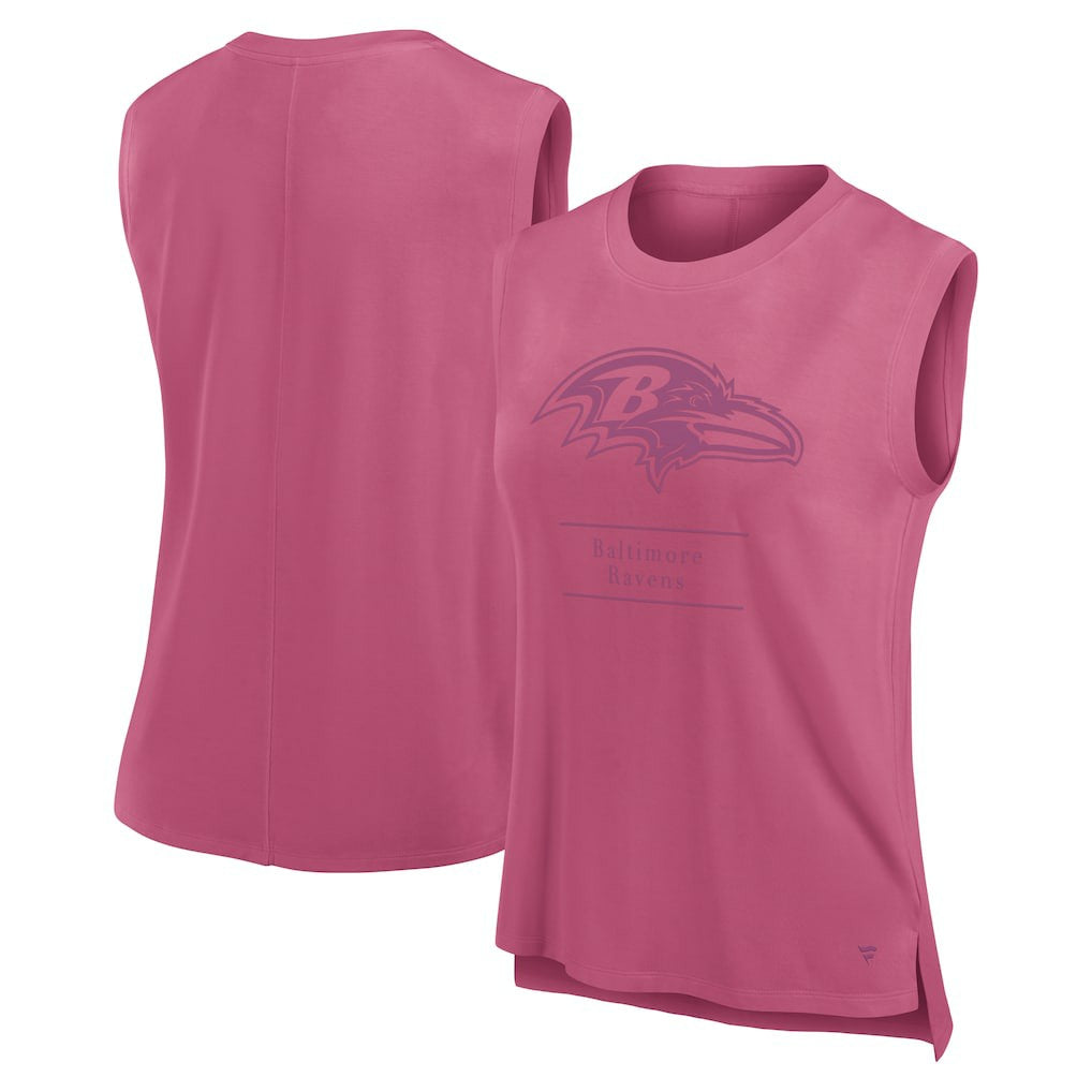 Baltimore Ravens Women's Studio Embrace Tank Top - Pink Tops