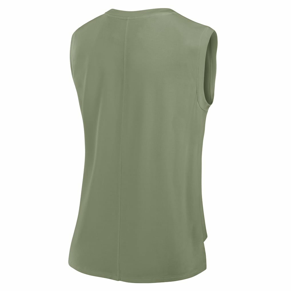 New York Jets Women's Studio Embrace Tank Top - Olive Tops