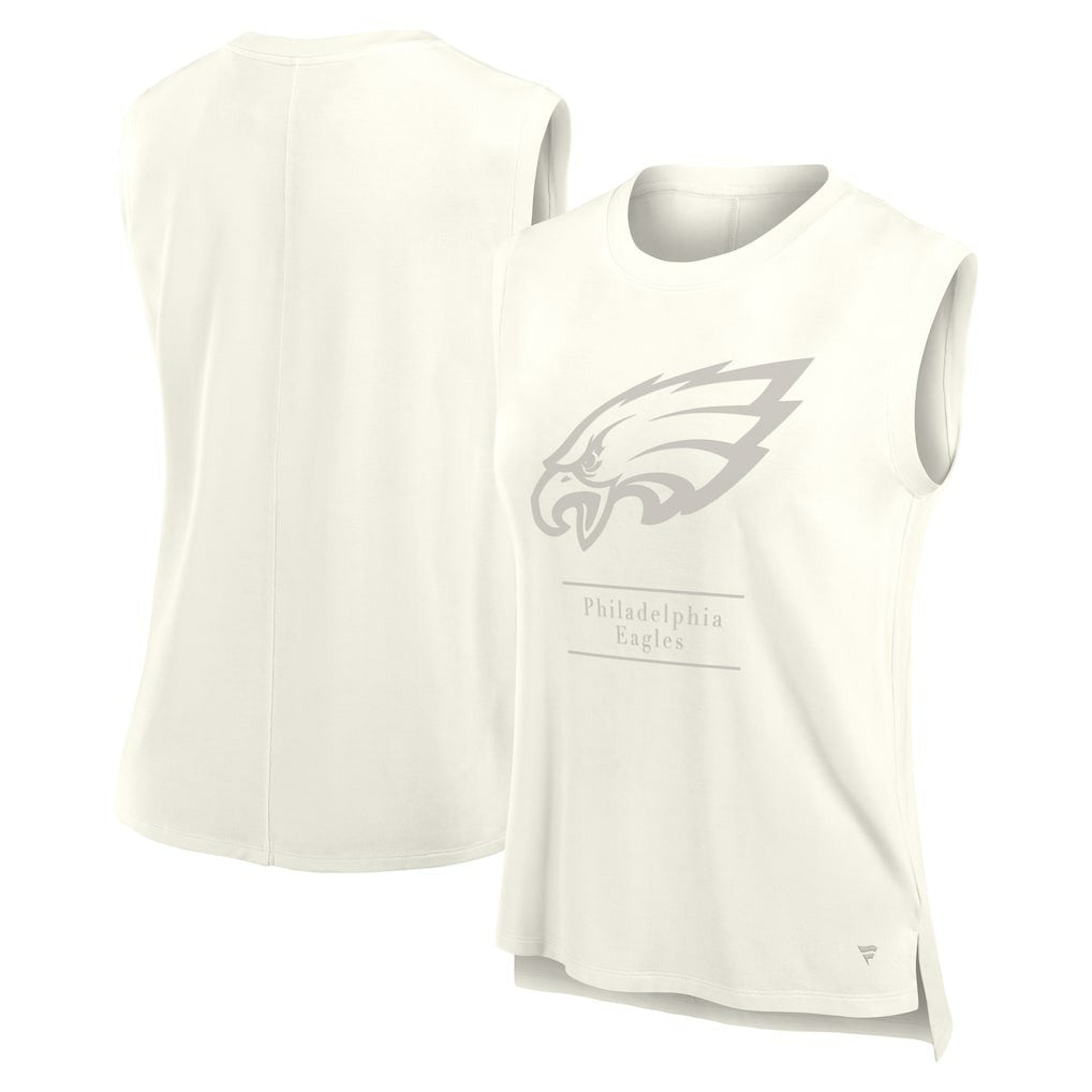 Philadelphia Eagles Women's Studio Embrace Tank Top - Cream Tops