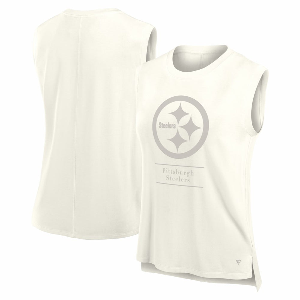 Pittsburgh Steelers Women's Studio Embrace Tank Top - Cream Tops