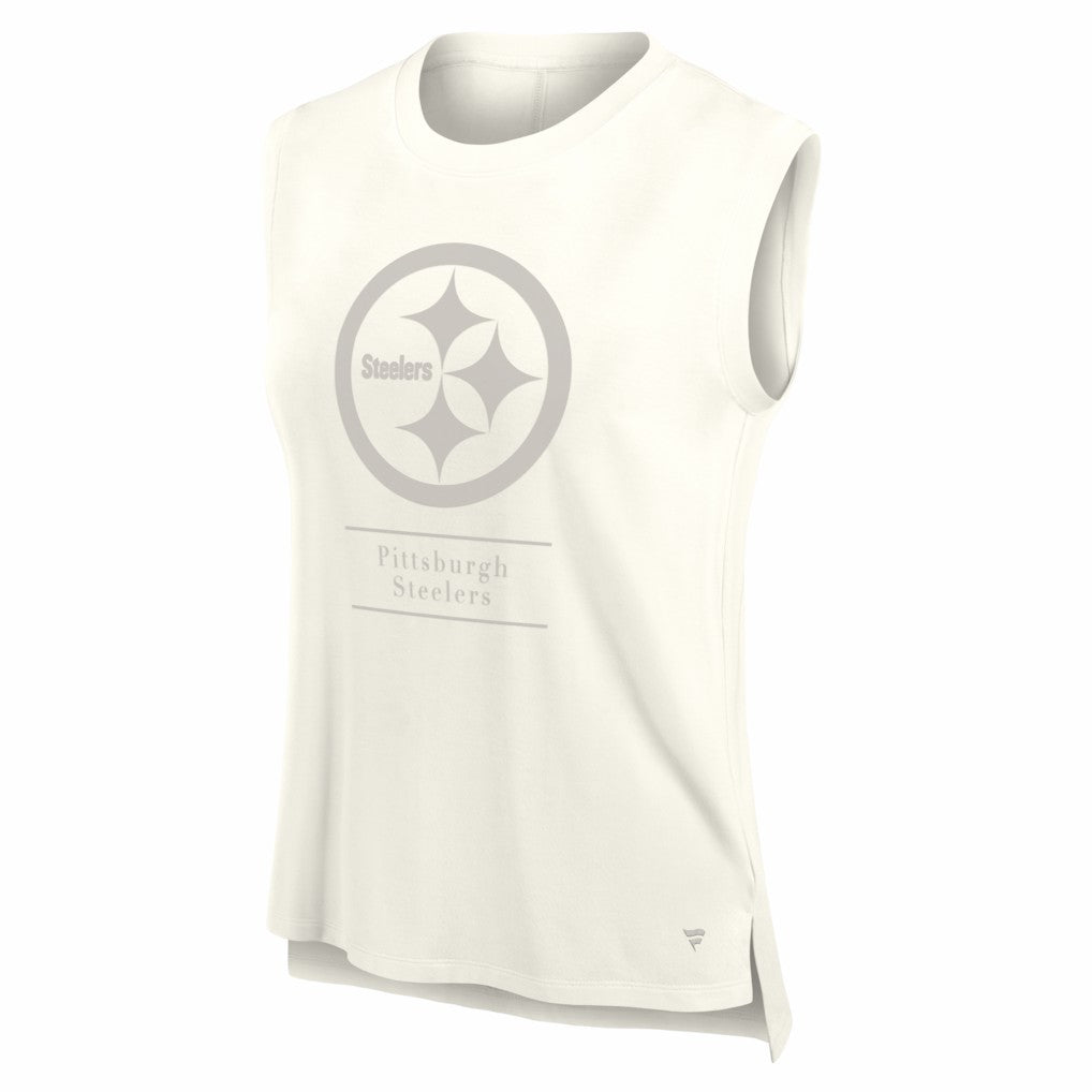 Pittsburgh Steelers Women's Studio Embrace Tank Top - Cream Tops