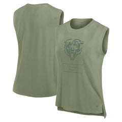Chicago Bears Women's Studio Embrace Tank Top - Olive Tops
