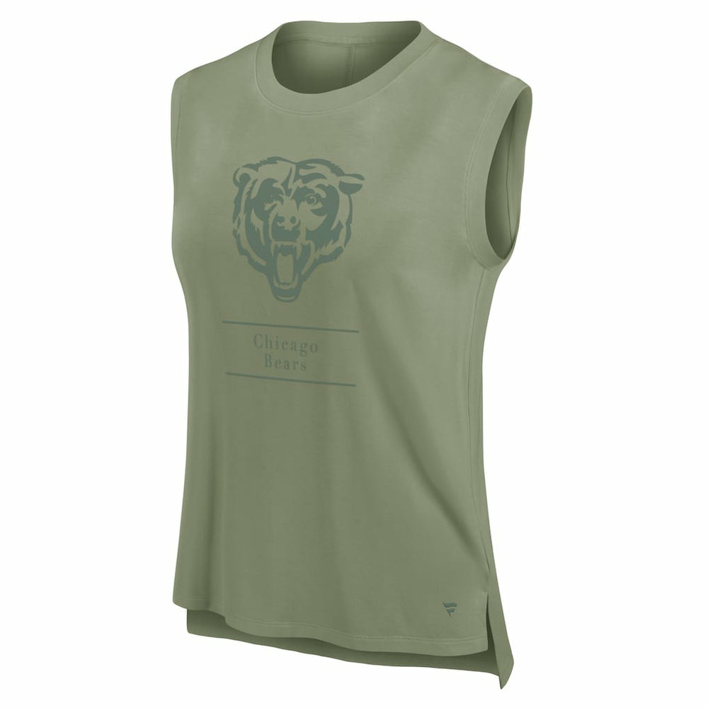 Chicago Bears Women's Studio Embrace Tank Top - Olive Tops
