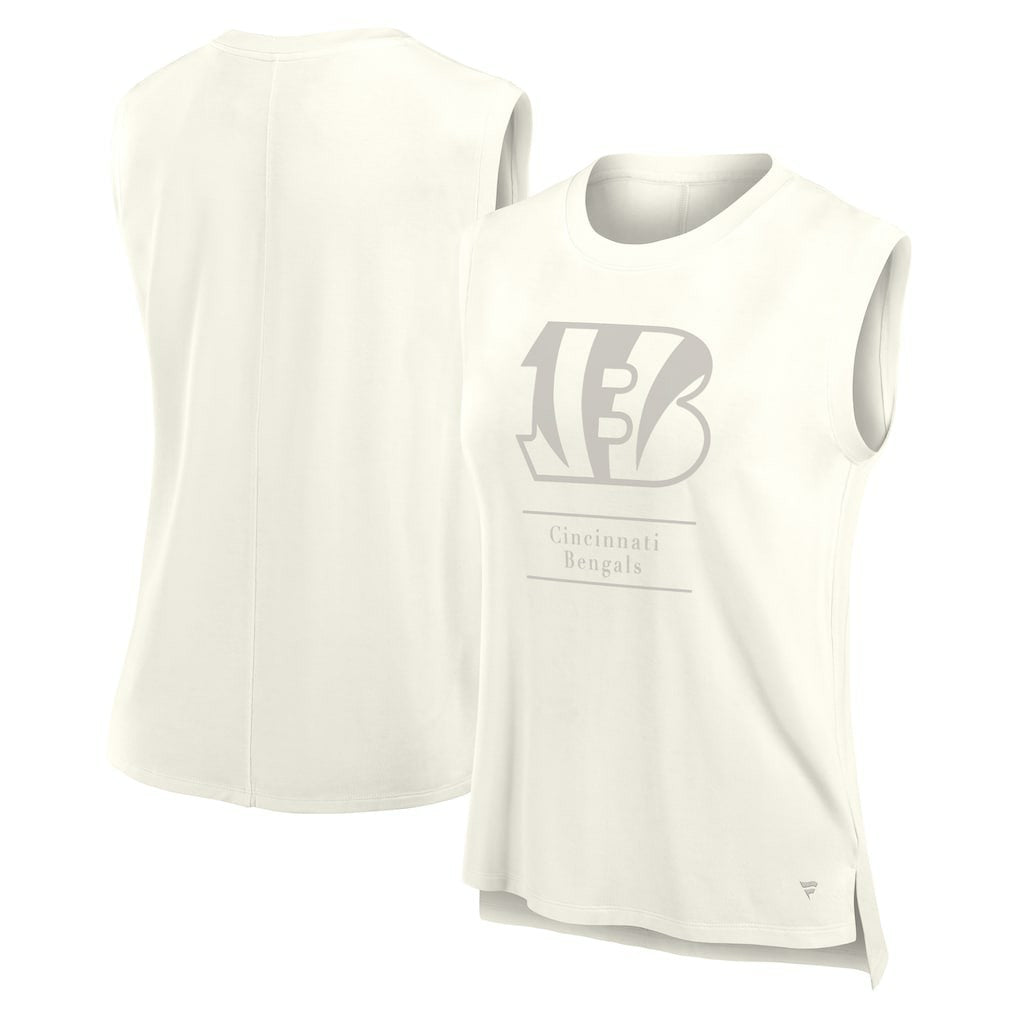 Cincinnati Bengals Women's Studio Embrace Tank Top - Cream Tops