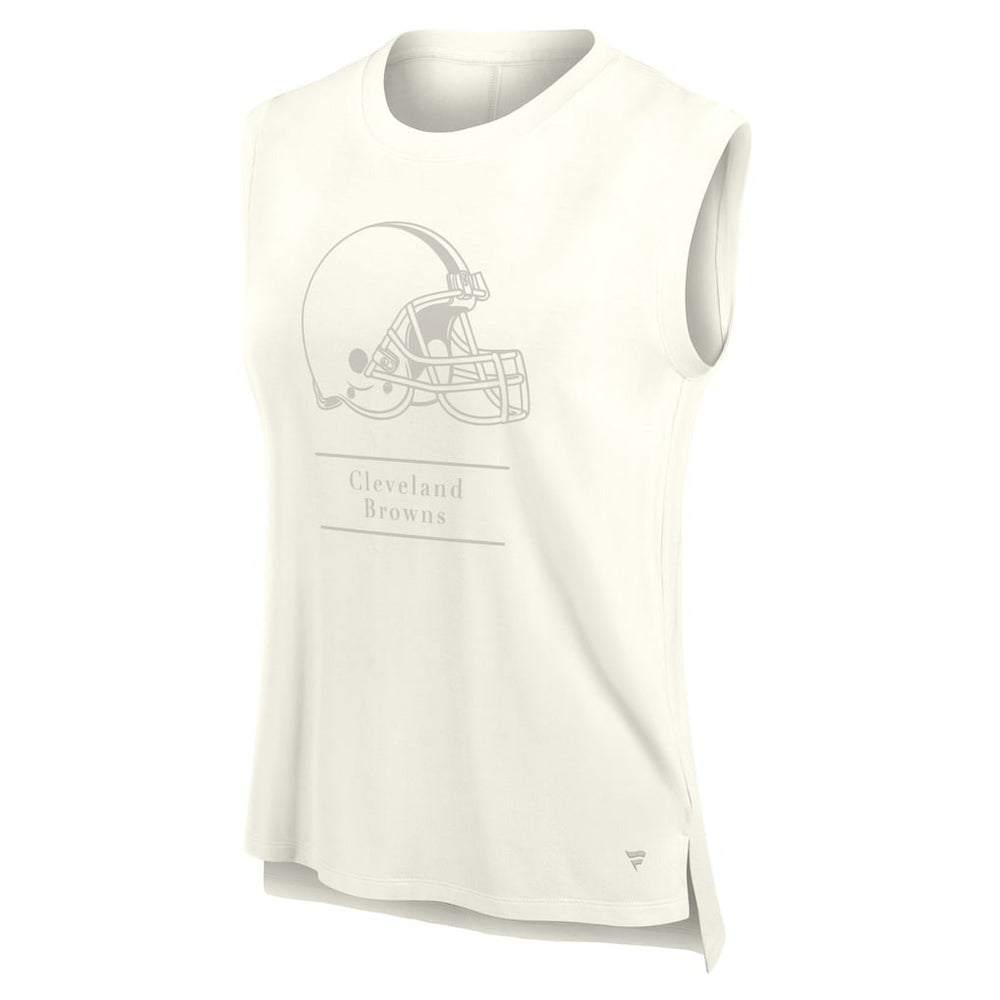 Cleveland Browns Women's Studio Embrace Tank Top - Cream Tops