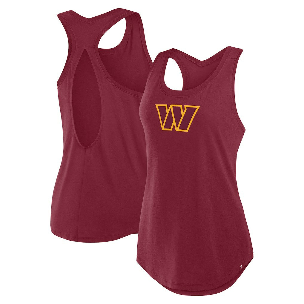 Washington Commanders Women's Iron Fan Tank Top - Burgundy Tops